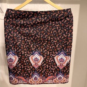 Banana Republic Pink and Blue Pencil Skirt Knee-Length